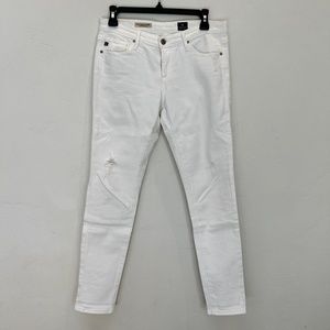 AG The Legging Ankle Super Skinny White size 28